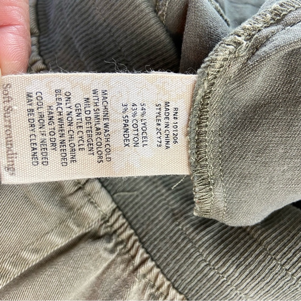 Soft Surroundings Medina Convertible Olive Green Pants Capri Cropped XSmall XS - Picture 15 of 15